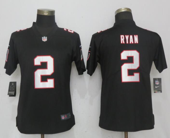 Women Atlanta Falcons 2 Ryan Black Nike Vapor Untouchable Limited NFL Jerseys